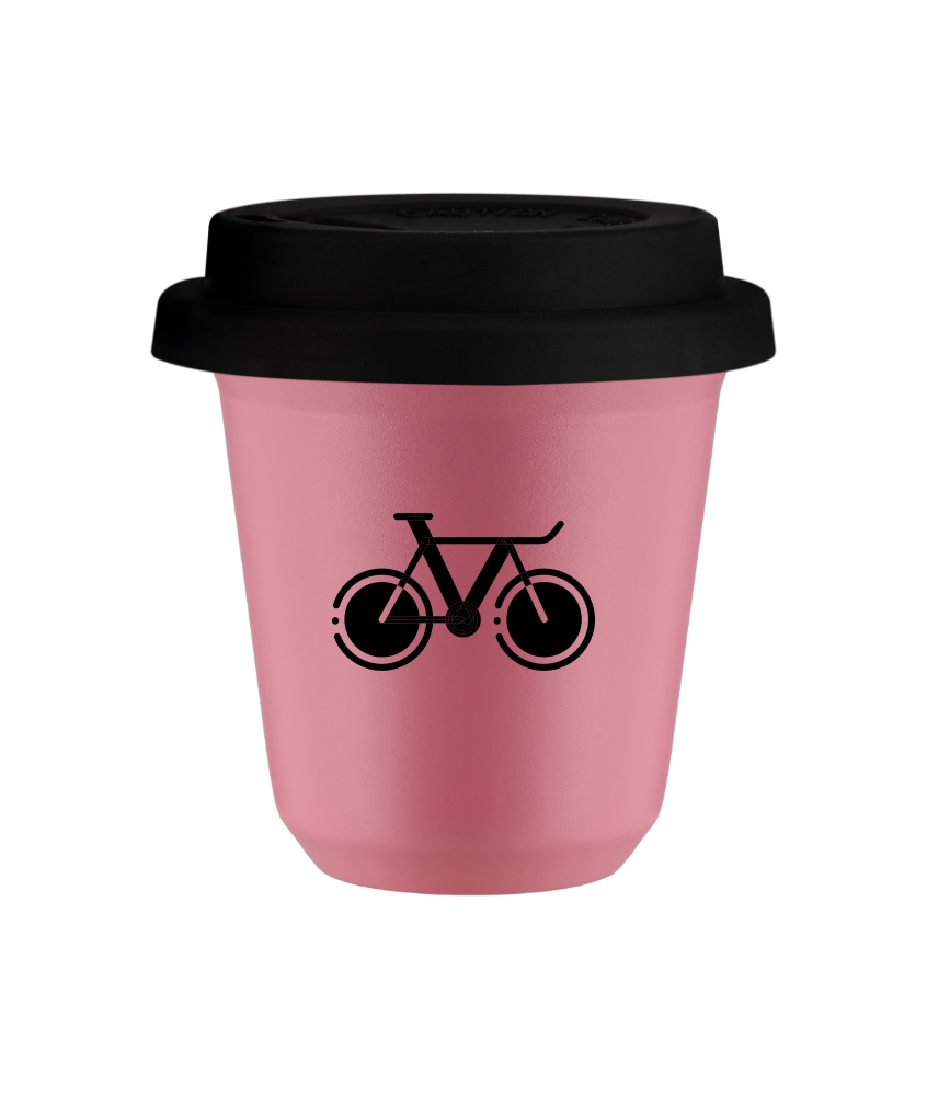 Kubek hot pink 80 ml, ROWER 1 (czarny) z pokrywka czarna kubek termiczny na kawe | 70,00 zł Kubek hot pink 80 ml, ROWER 1 (czarny) z pokrywka czarna kubek termiczny na kawe | 70,00 zł