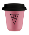 Kubek hot pink 80 ml, 42 (czarny) z pokrywka czarna kubek termiczny na kawe | 70,00 zł