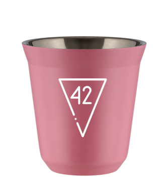 Kubek hot pink 80 ml, 42 (bialy)