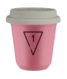 Kubek hot pink 80 ml, 1 z pokrywka biala kubek termiczny na kawe | 70,00 zł