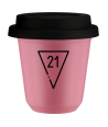 Kubek hot pink 80 ml, 21 z pokrywka czarna kubek termiczny na kawe | 70,00 zł