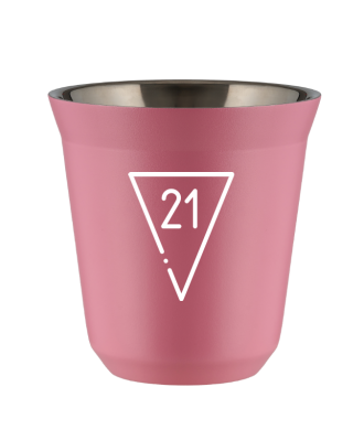 Kubek hot pink 80 ml, 21 (bialy)