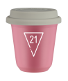 Kubek hot pink 80 ml, 21 (bialy) z pokrywka biala kubek termiczny na kawe | 70,00 zł