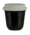 Kubek czarny 150 ml, SNOWBOARD (czarny) z pokrywka biala kubek termiczny na kawe | 85,00 zł