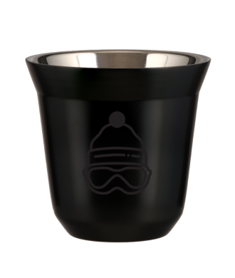 Kubek czarny 150 ml, CZAPKA (czarny)