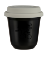 Kubek czarny 150 ml, SPORTY (czarny) z pokrywka biala kubek termiczny na kawe | 85,00 zł
