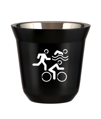 Kubek czarny 150 ml, SPORTY (bialy)