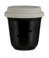 Kubek czarny 150 ml, BIEGACZ (czarny) z pokrywka biala kubek termiczny na kawe | 85,00 zł