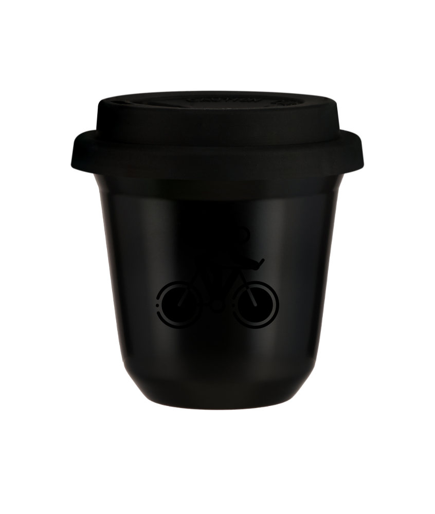 Kubek czarny 150 ml, KOLARSTWO 2 (czarny) z pokrywka czarna kubek termiczny na kawe | 85,00 zł Kubek czarny 150 ml, KOLARSTWO 2 (czarny) z pokrywka czarna kubek termiczny na kawe | 85,00 zł