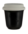 Kubek czarny 150 ml, WLOCHY (czarny) z pokrywka biala kubek termiczny na kawe | 85,00 zł