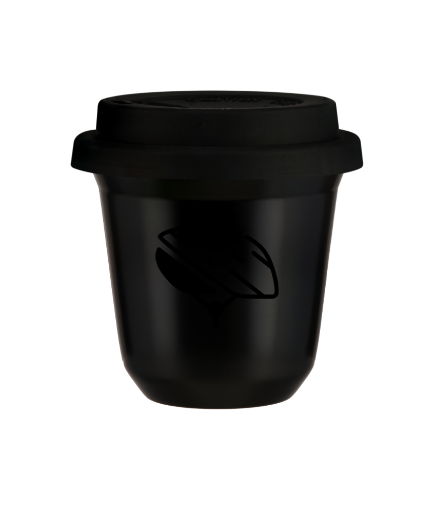 Kubek czarny 150 ml, KASK z pokrywka czarna kubek termiczny na kawe | 85,00 zł Kubek czarny 150 ml, KASK z pokrywka czarna kubek termiczny na kawe | 85,00 zł