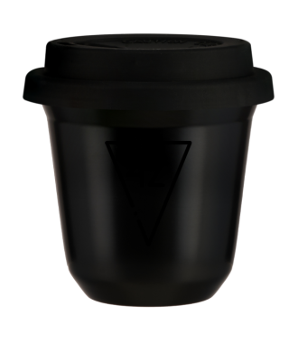 Kubek czarny 150 ml, 42 (czarny) z pokrywka czarna
