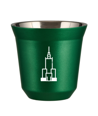 Kubek 150 ml ZIELONY METALIC "Pałac kultury i nauki (biały)" Kubek 150 ml ZIELONY METALIC "Pałac kultury i nauki (biały)"