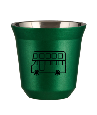 Kubek 150 ml ZIELONY METALIC "Autobus (czarny)" Kubek 150 ml ZIELONY METALIC "Autobus (czarny)"