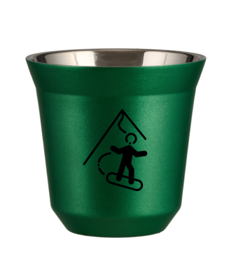 Kubek 150 ml ZIELONY METALIC "Snowboard (czarny)" Kubek 150 ml ZIELONY METALIC "Snowboard (czarny)"