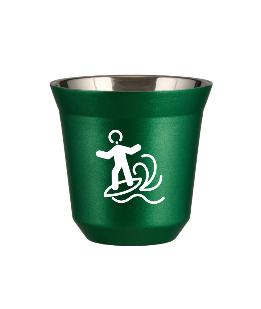 Kubek 150 ml ZIELONY METALIC "Windsurfing (biały)"