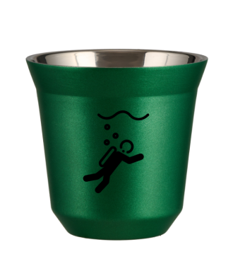 Kubek 150 ml ZIELONY METALIC "Nurkowanie (czarny)" Kubek 150 ml ZIELONY METALIC "Nurkowanie (czarny)"