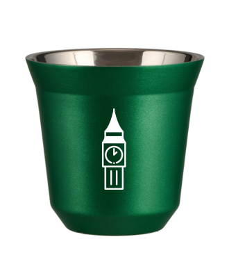 Kubek 150 ml ZIELONY METALIC "BIG BEN (biały)" Kubek 150 ml ZIELONY METALIC "BIG BEN (biały)"