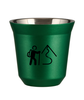 Kubek 150 ml ZIELONY METALIC "Wspinaczka 2 (czarny)" Kubek 150 ml ZIELONY METALIC "Wspinaczka 2 (czarny)"