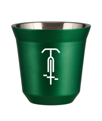 Kubek 150 ml ZIELONY METALIC "Kolarstwo 1 (biały)" Kubek 150 ml ZIELONY METALIC "Kolarstwo 1 (biały)"