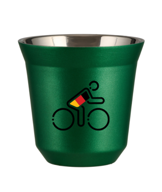 Kubek 150 ml ZIELONY METALIC "Kolarz w niemieckich barwach" Kubek 150 ml ZIELONY METALIC "Kolarz w niemieckich barwach"