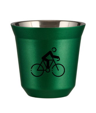 Kubek 150 ml ZIELONY METALIC "Kolarstwo 3 (czarny)" Kubek 150 ml ZIELONY METALIC "Kolarstwo 3 (czarny)"