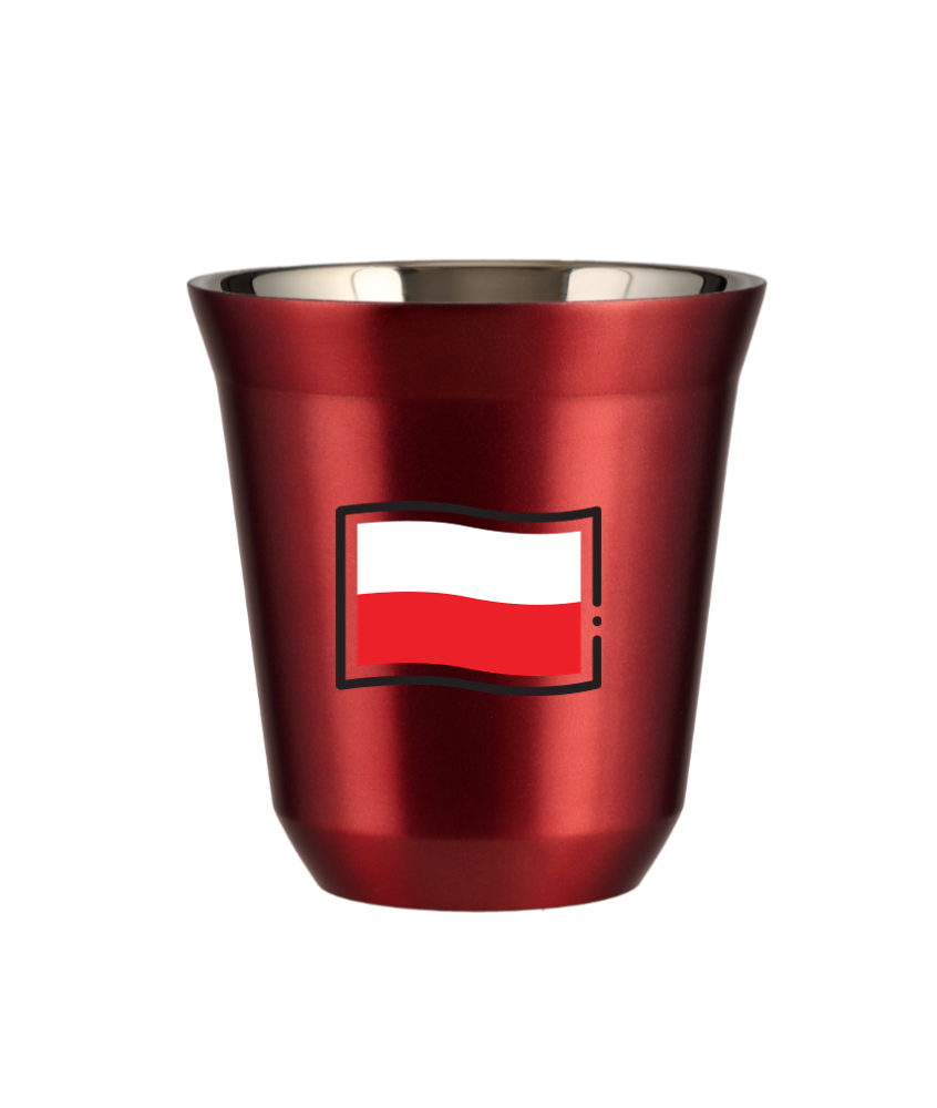 Kubek czerwony 150 ml, FLAGA POLSKI kubek termiczny na kawe | 85,00 zł Kubek czerwony 150 ml, FLAGA POLSKI kubek termiczny na kawe | 85,00 zł
