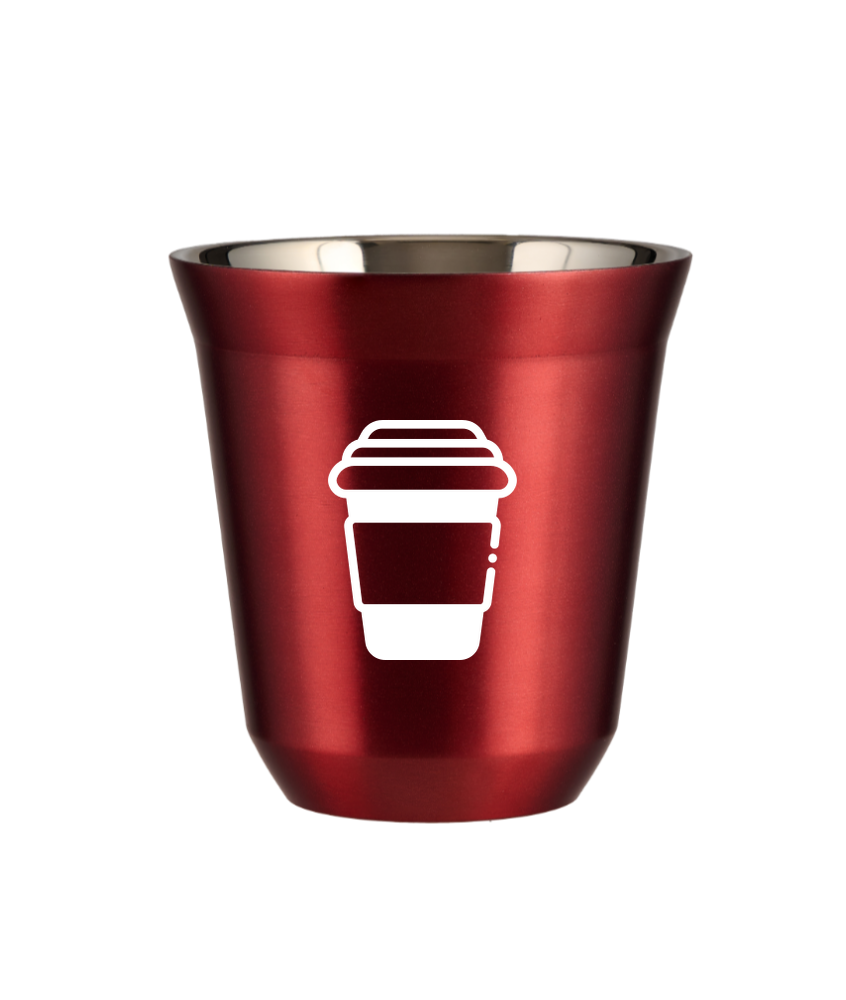 Kubek 150 ml CZERWONY METALIC "Kubek (biały)"