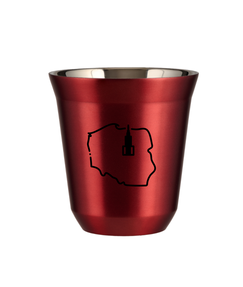 Kubek czerwony 150 ml, POLSKA (czarny) kubek termiczny na kawe | 85,00 zł Kubek czerwony 150 ml, POLSKA (czarny) kubek termiczny na kawe | 85,00 zł