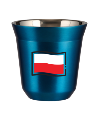 Kubek niebieski 150 ml, FLAGA POLSKI