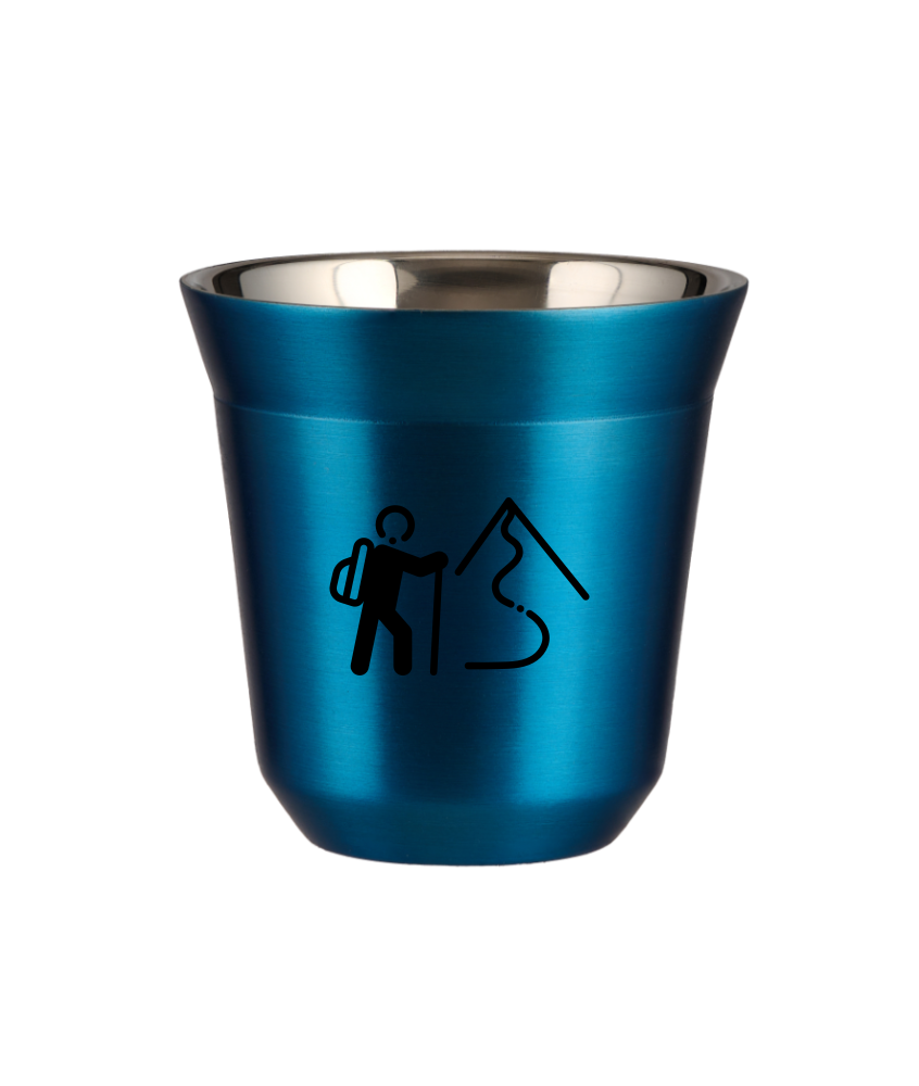 Kubek 150 ml NIEBIESKI METALIC "Wspinaczka 2"