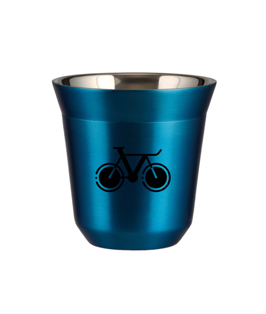 Cup 150 ml METALLIC BLUE "Bicycle 1"