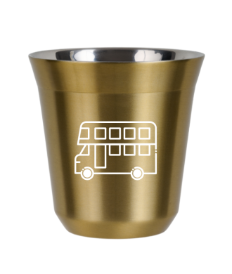 Kubek zloty 150 ml, AUTOBUS (bialy)