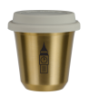 Kubek zloty 150 ml, BIG BEN z pokrywka biala kubek termiczny na kawe | 75,00 zł