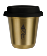Kubek zloty 150 ml, BIG BEN (czarny) z pokrywka czarna kubek termiczny na kawe | 75,00 zł