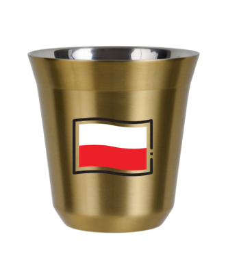 Kubek zloty 150 ml, FLAGA POLSKI