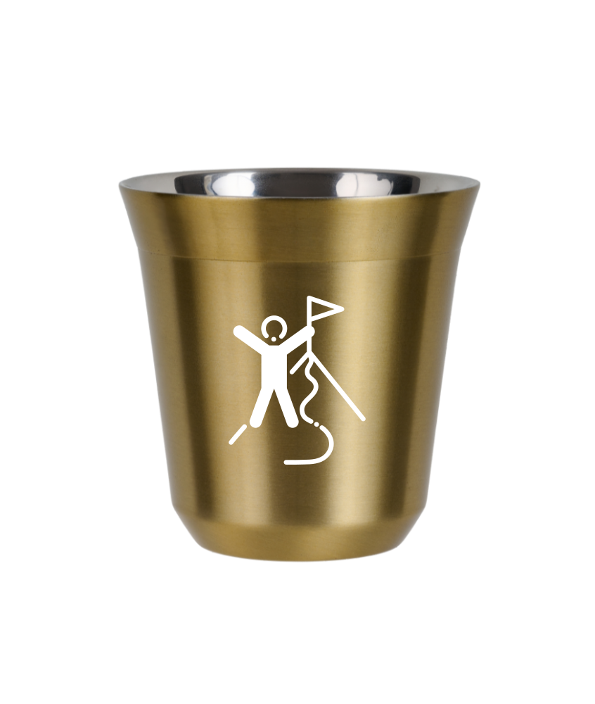 Kubek 150 ml ZŁOTY "Wspinaczka 1 (biały)"