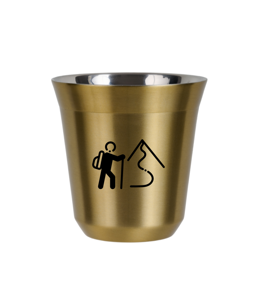 Kubek 150 ml ZŁOTY "Wspinaczka 2 (czarny)"