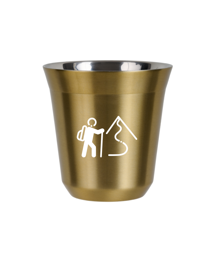 Kubek 150 ml ZŁOTY "Wspinaczka 2 (biały)"