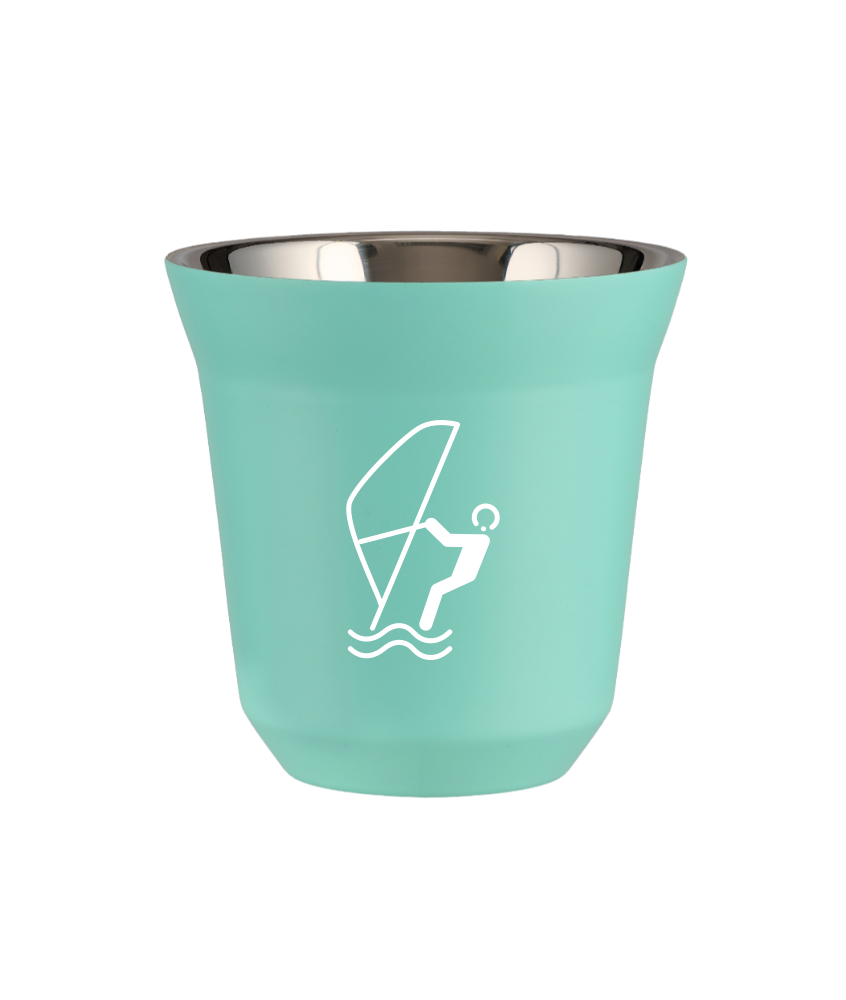 Kubek turkusowy 150 ml, SPORTY WODNE (bialy) kubek termiczny na kawe | 65,00 zł Kubek turkusowy 150 ml, SPORTY WODNE (bialy) kubek termiczny na kawe | 65,00 zł