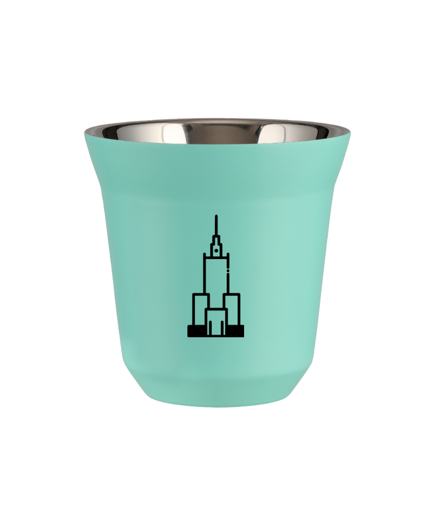 Kubek turkusowy 150 ml, PALAC KULTURY I NAUKI (czarny) kubek termiczny na kawe | 65,00 zł