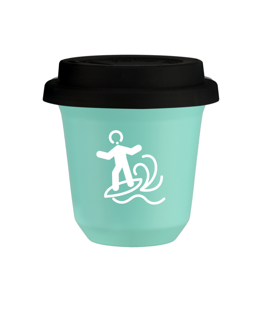 Kubek turkusowy 150 ml, WINDSURFING (bialy) z pokrywka czarna kubek termiczny na kawe | 70,00 zł Kubek turkusowy 150 ml, WINDSURFING (bialy) z pokrywka czarna kubek termiczny na kawe | 70,00 zł