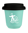 Kubek turkusowy 150 ml, WINDSURFING (bialy) z pokrywka czarna kubek termiczny na kawe | 70,00 zł