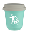 Kubek turkusowy 150 ml, WINDSURFING (bialy) z pokrywka biala kubek termiczny na kawe | 70,00 zł