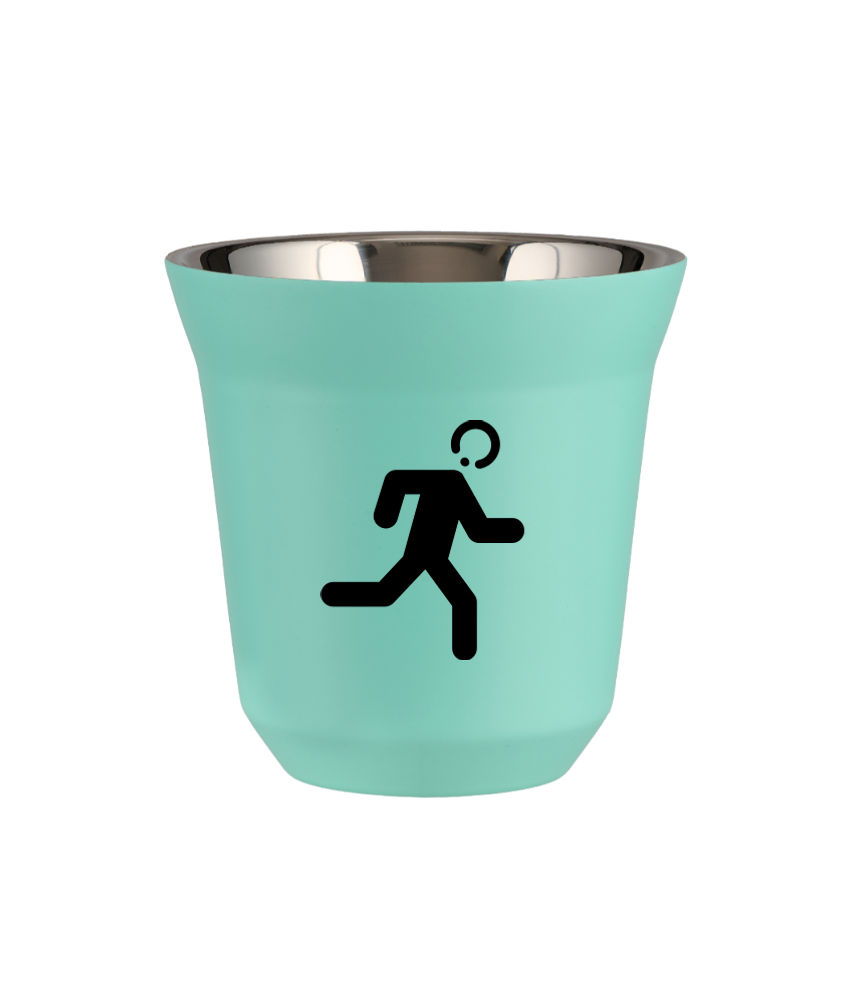 Kubek 150 ml TURKUSOWY "Biegacz"