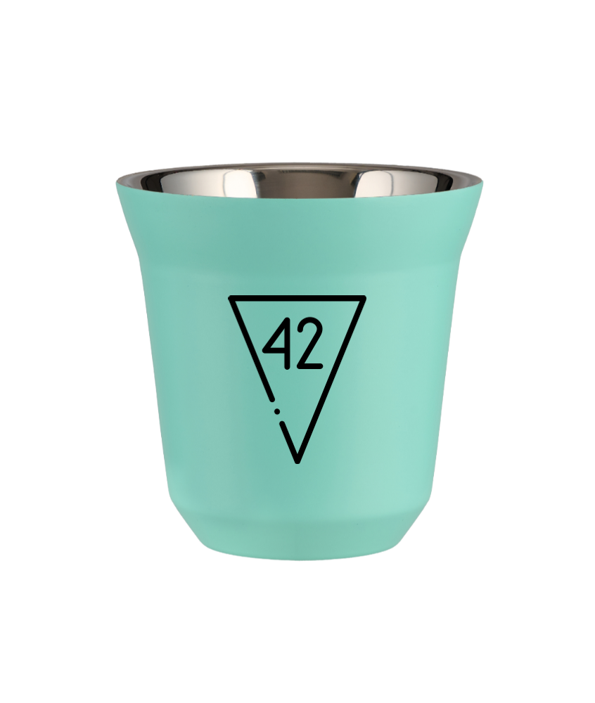 Kubek 150 ml TURKUSOWY "42"