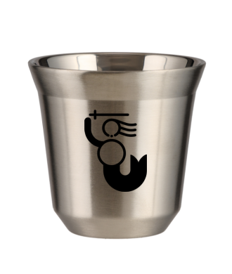 Kubek srebrny 150 ml, WARSZAWSKA SYRENKA (czarny)