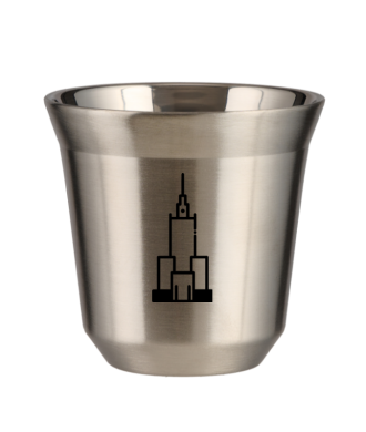 Kubek 150 ml SREBRNY "Pałac kultury i nauki (czarny)" Kubek 150 ml SREBRNY "Pałac kultury i nauki (czarny)"