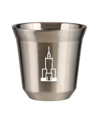 Kubek 150 ml SREBRNY "Pałac kultury i nauki (biały)" Kubek 150 ml SREBRNY "Pałac kultury i nauki (biały)"