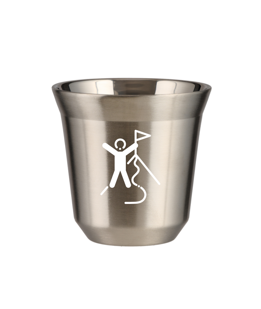 Kubek 150 ml SREBRNY "Wspinaczka 1 (biały)"